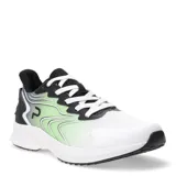 Championes blancos con detalles en negro y verde agua.