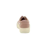 Championes Pony color rosa con detalles en blanco, suela color crema y cordones blancos.