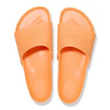 Sandalia de ducha color naranja, con una correa ancha y diseño cómodo.
