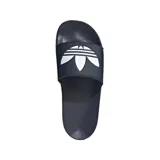 Sandalias Adidas Adilette Lite color azul marino con logo de Adidas en blanco.