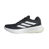 Championes de running Adidas Supernova Ease, color negro con detalles en blanco, ideales para entrenamiento y carreras de 10K.