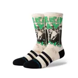 Medias blancas con estampado de la banda Green Day, diseño de caña media.