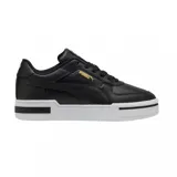 Championes urbanos Puma CA Pro Classic II, color negro con detalles dorados y suela blanca con línea negra.