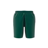 Short de baño Adidas color verde oscuro con cintura elástica y cordón ajustable.
