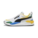 Championes Puma X-Ray 2 Square, color blanco con detalles en negro, amarillo, verde y azul.