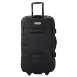Bolso de viaje negro de 100L con ruedas y mango retráctil, ideal para excursiones y viajes.