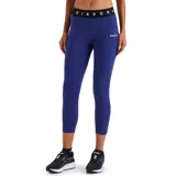 Calza deportiva Diadora T2 7/8, color azul con cintura elástica negra con logo de la marca.