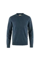 Sweater de cuello en V color gris oscuro, diseño clásico y corte regular.