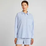 Camisa de rayas de manga larga BLANCO