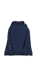 Mochila tipo bolso JanSport Draw Sack color bordó, con logo estampado en el frente y bolsillo frontal con cierre. Se cierra ajustando las cuerdas superiores. Ideal para uso casual.