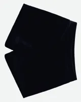 Micro short negro de terciopelo con cintura elástica.