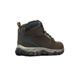 Botas de trekking Columbia Newton Ridge Plus II, color marrón con detalles en negro y gris. Confeccionadas en cuero, gamuza y malla con tecnología impermeable y transpirable Omni-Tech.