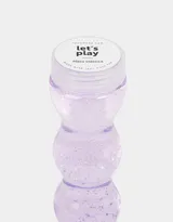 Slime con glitter y estrellas en tono violeta.