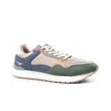 Championes Hi-Tec Koby de estilo casual, con suela gruesa blanca y capellada en tonos azul, beige, verde y naranja.