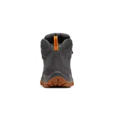Bota de trekking Columbia Newton Ridge II, color marrón con detalles en negro y rojo. Fabricada en cuero y material sintético impermeable, con suela de goma Omni-Grip para mayor tracción.