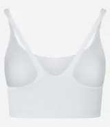 Conjunto deportivo color verde agua compuesto por un top con breteles finos y un short de ciclista.