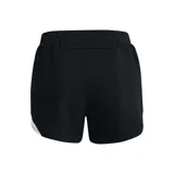Short deportivo celeste con cintura elástica y ribete amarillo flúor. Logo de Under Armour estampado en blanco en la pierna izquierda.