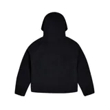 Campera negra con capucha y cierre frontal con el logo de Trapstar en el pecho.