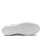 Zapatillas Converse Chuck Taylor All Star de caña alta con plataforma, color rosa con glitter y cordones blancos.