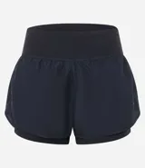 Bermuda deportiva de microfibra color blanco, corte runner con cintura elástica y forro interno.
