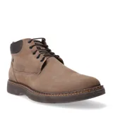 Botas de hombre marca Democrata modelo Lock, color taupe, con cordones y cuello acolchado en contraste. Presentan una suela de goma con costura perimetral visible y diseño de caña media tipo chukka.