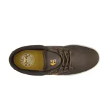 Zapatillas Etnies Jameson 2 Eco, color negro con detalles en marrón en el talón y la lengüeta.
