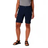 Short de mujer color azul marino, con tecnología Omni-Wick de evaporación avanzada y control de la humedad, protección solar UPF 50, cintura parcialmente elástica y bolsillo de seguridad con cierre.
