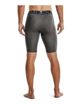 Calza corta de compresión Under Armour HeatGear color gris con cintura elástica con logo.
