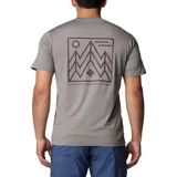 Remera gris de manga corta con logo de Columbia en el pecho.