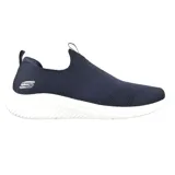 Championes Skechers Ultra Flex 3.0 Denlark, color azul marino, sin cordones, con capellada de tejido Stretch Fit, plantilla Air-Cooled Memory Foam y suela flexible.