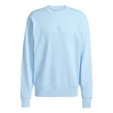 Sweater Adidas All Szn French Terry color celeste con logo bordado en el pecho.