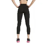 Calza deportiva Puma Essential Tight HW 7/8, color negro, con cintura alta, largo 7/8 y logo estampado en la pierna izquierda.