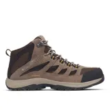 Botas de trekking Columbia Crestwood Mid Waterproof, color marrón con detalles en negro y cordones bicolores.