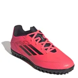 Championes de fútbol Adidas F50 Club TF, unisex, color rojo con detalles en negro.
