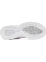 Championes Under Armour Apparition Tech blancos con detalles en gris. Zapatillas de running retro con amortiguación UA HOVR y detalles de cuero en la parte superior.