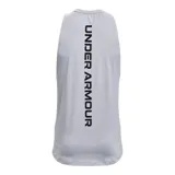 Musculosa deportiva Under Armour Zone color celeste con logo blanco en el pecho.
