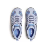 Zapatillas de senderismo Merrell Accentor 3 para mujer, en tonos lila y celeste, con detalles en negro.