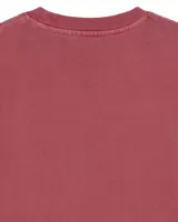 Buzo de algodón negro con cuello redondo, mangas largas y logo bordado en el pecho.