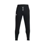 Pantalón de jogging Under Armour Rival Terry negro, de corte ajustado, con cintura elástica con cordón, bolsillos laterales y logo de la marca en la pierna izquierda.