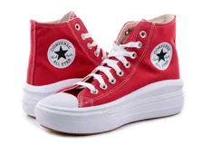 Zapatillas Converse Chuck Taylor All Star Move Hi, color rojo, con plataforma blanca y logo de Converse All Star en el lateral.