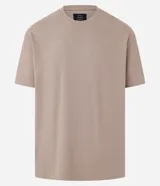 Remera relaxed de mangas cortas confeccionada en algodón más sostenible con cuello redondo y malla texturizada.