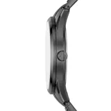 Reloj Armani Exchange modelo Dante con caja de acero inoxidable color negro de 42mm de diámetro, esfera negra con detalles en blanco y pulsera de eslabones de acero inoxidable color negro. Incluye una pulsera de eslabones de acero inoxidable color negro.