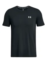 Remera deportiva Under Armour Vanish Seamless de hombre, color celeste con logo blanco en el pecho. Confeccionada sin costuras y con tejido transpirable de secado rápido.