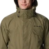 Campera Columbia 3 en 1 color marrón, con capa exterior impermeable y transpirable, y forro polar térmico reflectante.