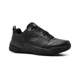 Championes urbanos Skechers Relaxed Fit Durham Delck, color negro, con cordones, capellada de cuero y material sintético, plantilla Skechers Memory Foam y suela flexible.