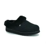 Zuecos Skechers BOBS Keepsakes - Ice Storm color negro, con forro de piel sintética y plantilla acolchada de felpa confort.