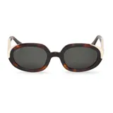 Lentes de sol Mr Boho modelo Solarte, con montura redonda de carey marrón y detalles en color crema.