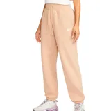 Pantalón de jogging color durazno, corte holgado, con cintura elástica ajustable con cordón y logo de Nike bordado en blanco en la pierna izquierda.