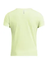 Remera deportiva negra de manga corta, marca Under Armour, modelo Launch Shortsleeve.