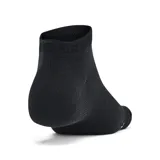Medias deportivas Under Armour unisex, de corte bajo, color negro con logo blanco.
